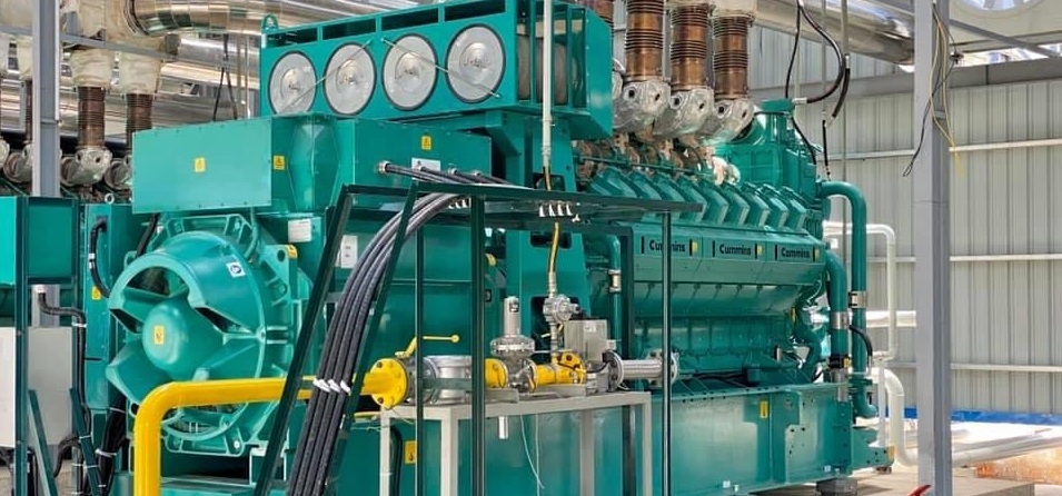 QSV91G lean burn gas genset at the plant in Dawei City