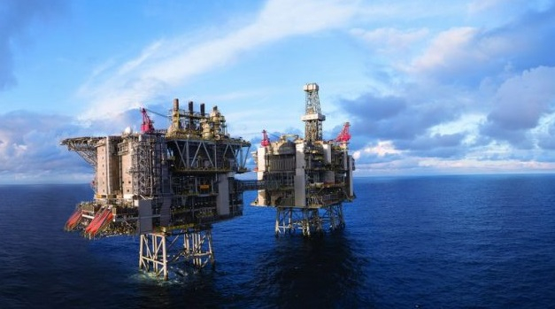 BP drilling rig in the North Sea