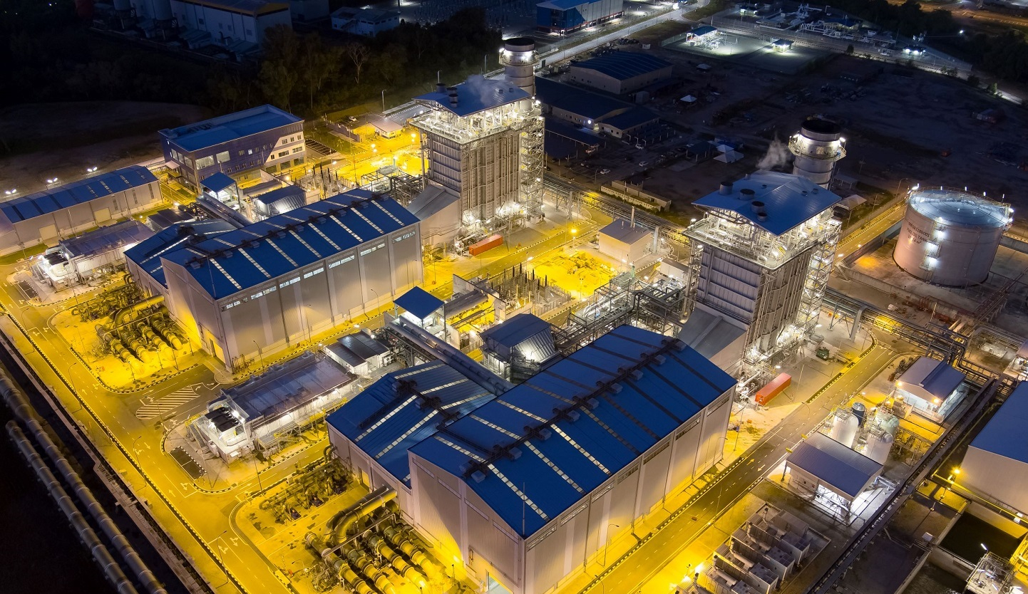 Night view of Track4A power plant in Malaysia