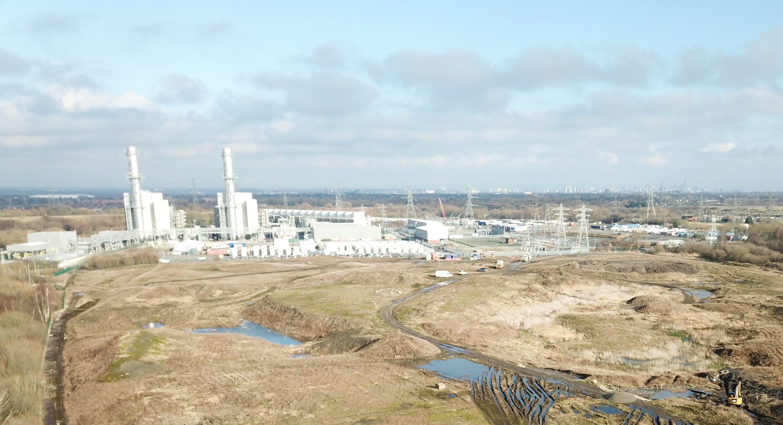 Site view of the Trafford Low Carbon Energy Park