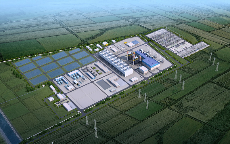 Render of the 1.5 GW Sirdarya gas power project