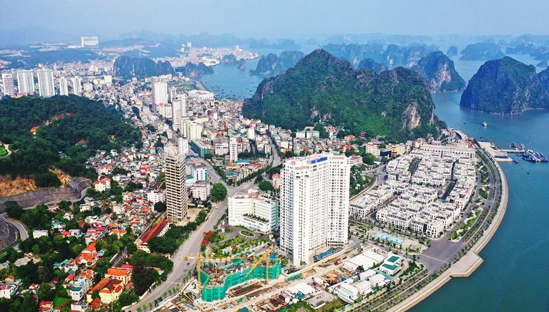 View of Quang Ninh's inustrial zone, northern Vietnam
