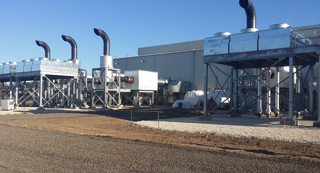 Back view of Global Power One peaking plant