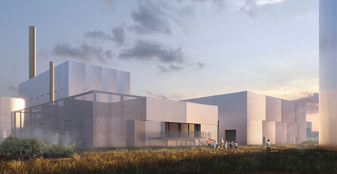Render of the heat-pump plant at Esbjerg Port
