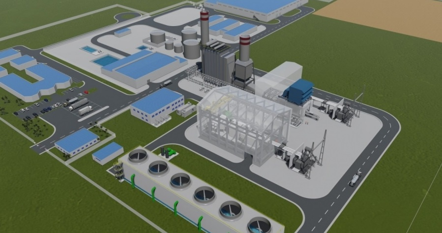 Render of Atinkou CCGT, under construction in Ivory Coast