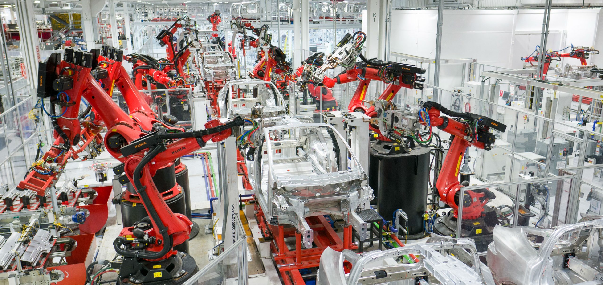 Tesla body assembly in the US
