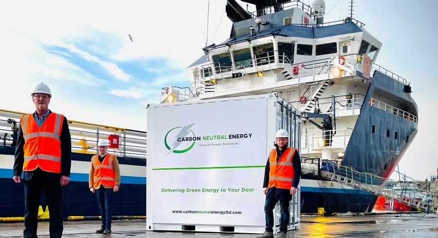 CNE battery unit at Aberdeen harbour