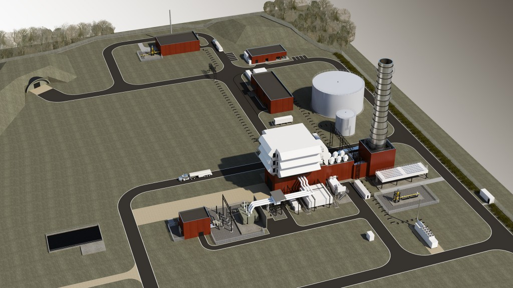 Render of the grid-stabilisation plant in Leipheim