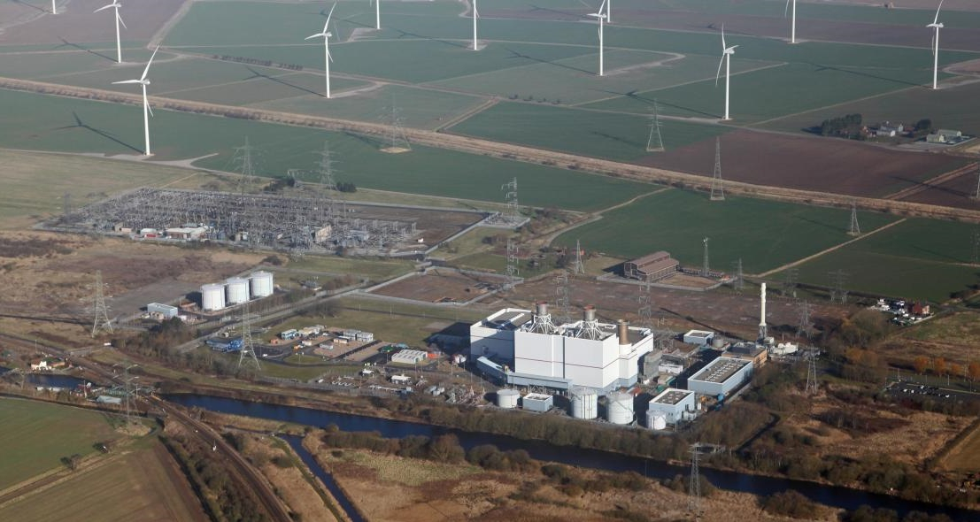 Site of SSE's Keadby Hydrogen plant near existing CCGT