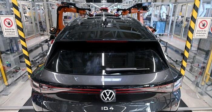 Production line of ID.4 electric car