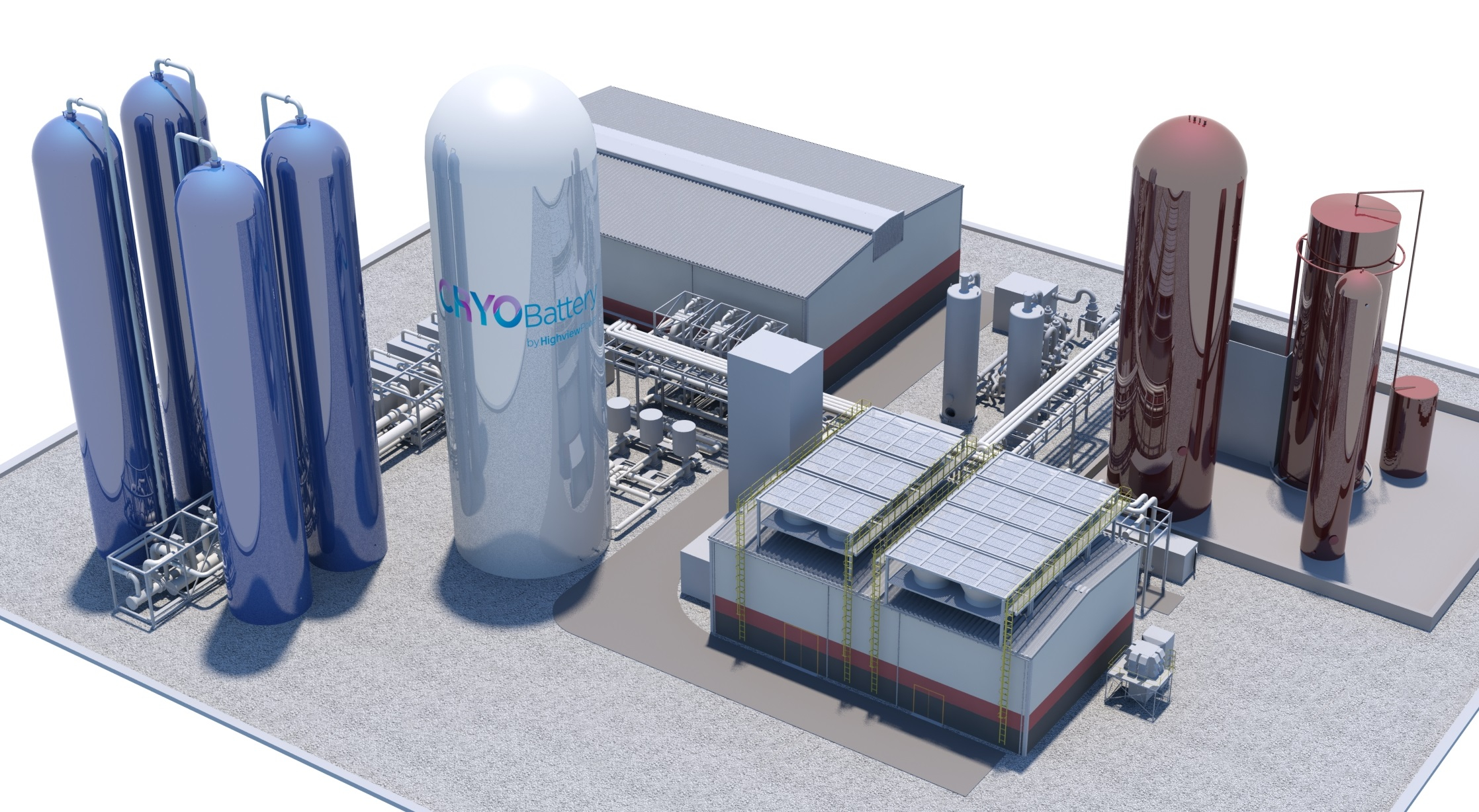 Render of Highview's CRYOBattery at Carrington