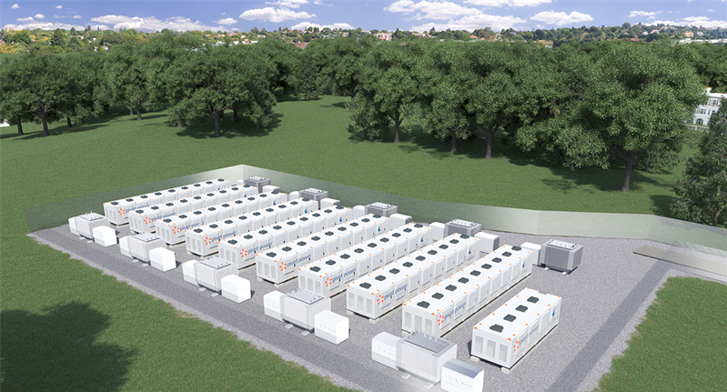 Render of Wärtsilä energy storage