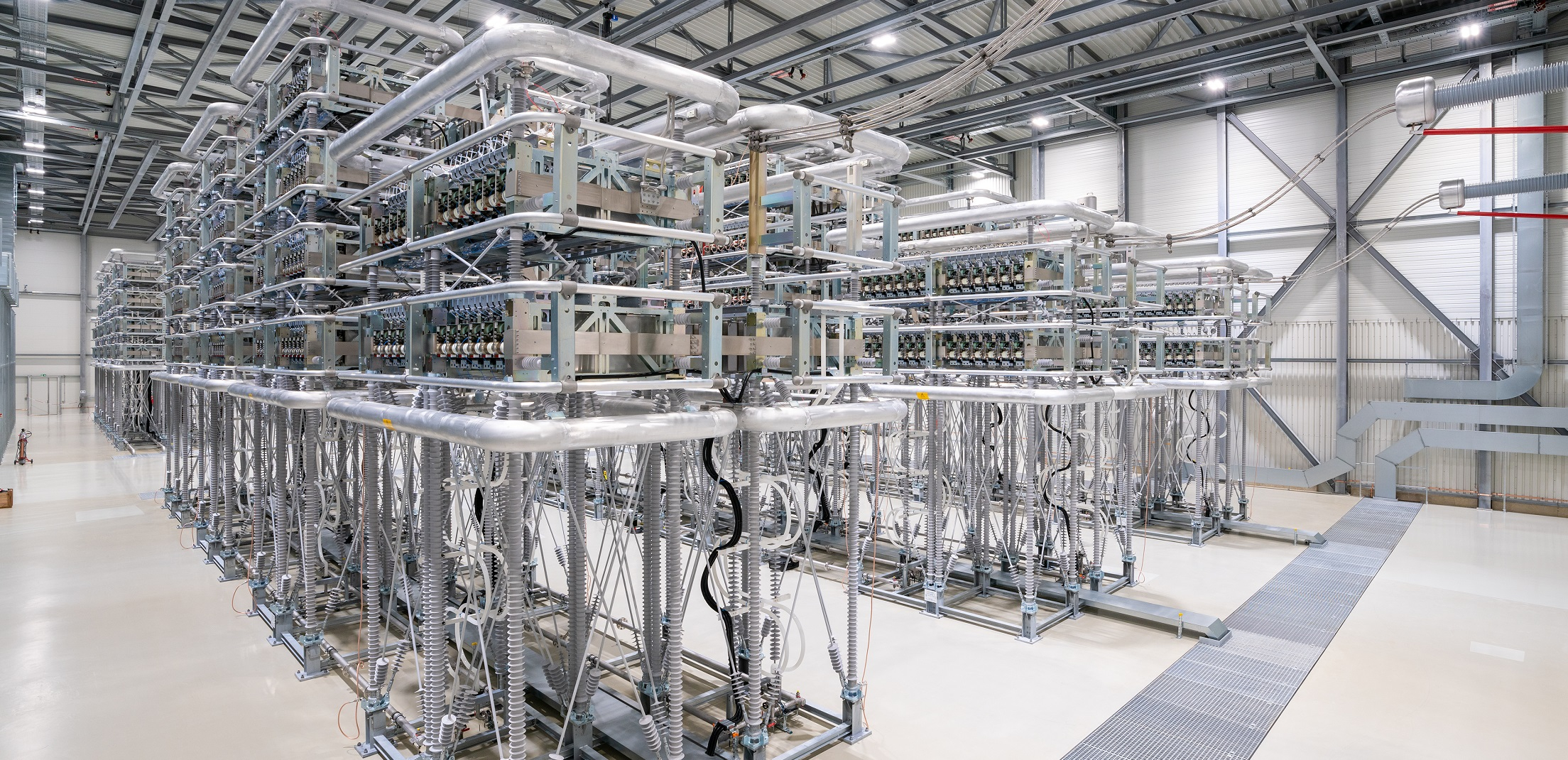 View into an HVDC converter station
