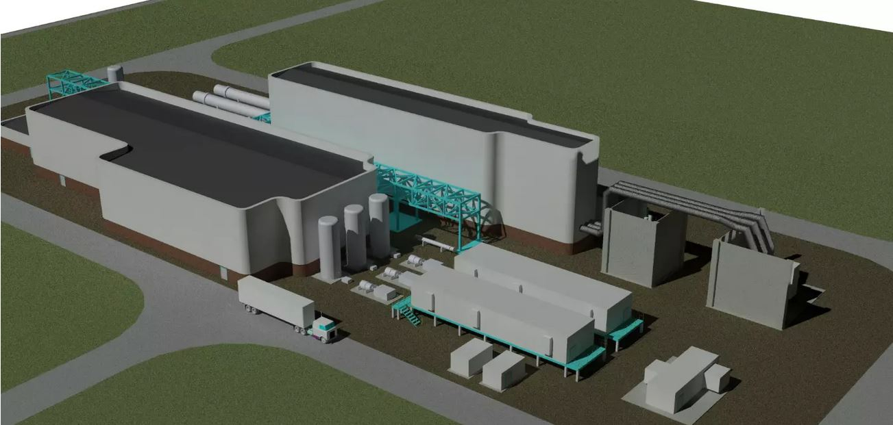 Render of Teesside NET Power plant