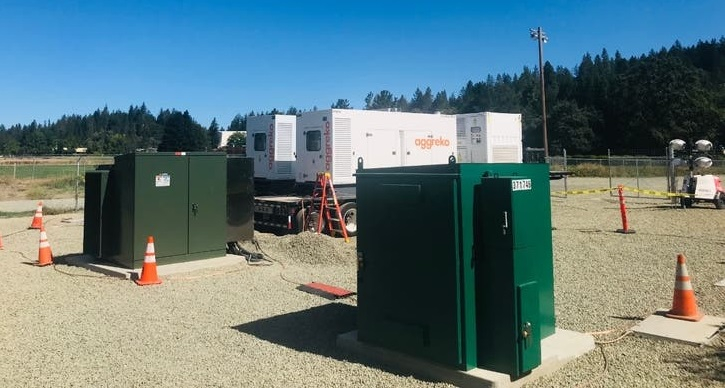 PG&E's existing microgrid in Angwin