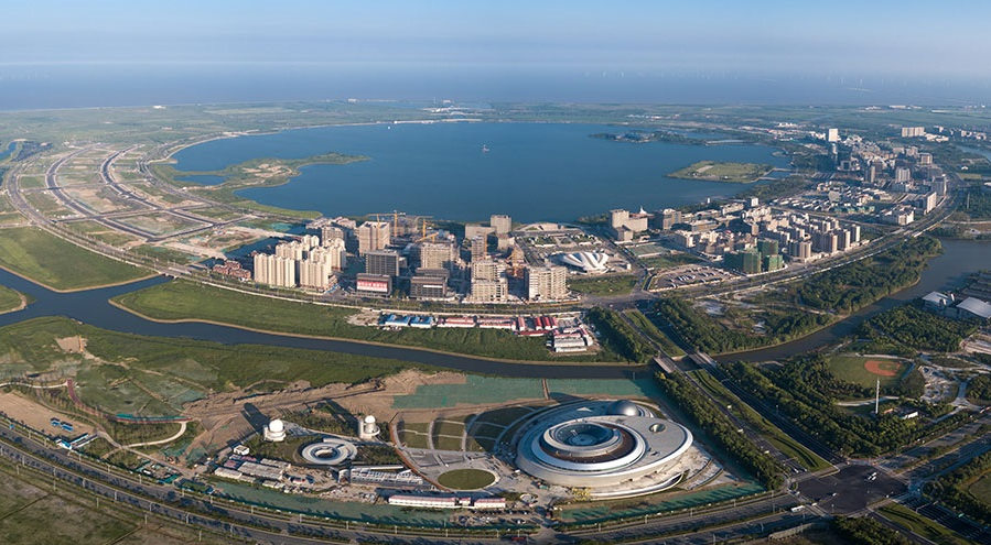 Bird's eye view of Lingang New Area