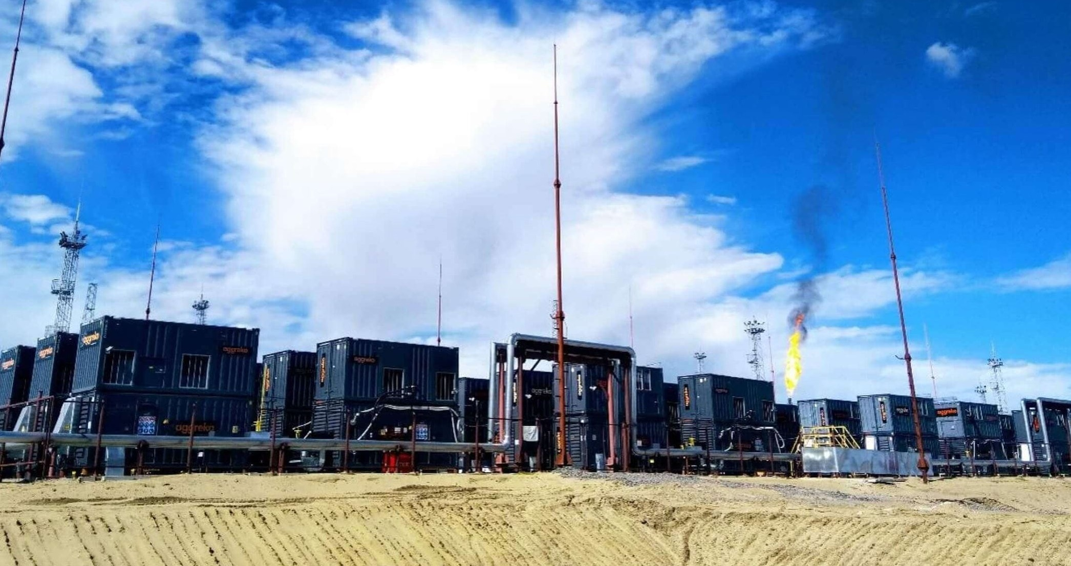 One of Aggreko’s flare-gas-to-power projects in Russia