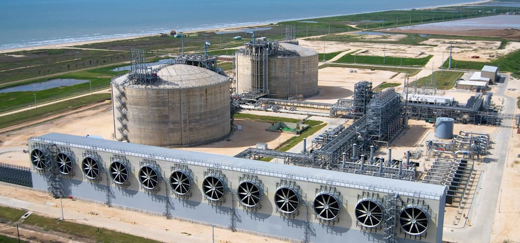 View of Freeport LNG in Quintana Island, Texas.