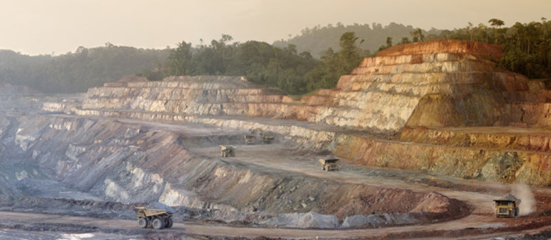 Rosebel gold mine in Suriname