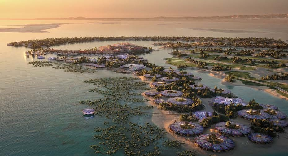 Render of coastal villages of the Red Sea project