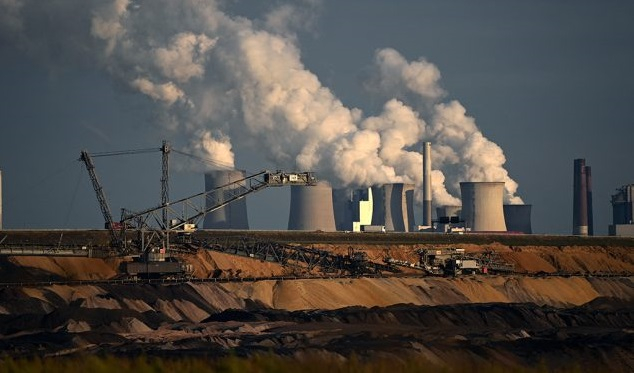 Open cast mining and coal power plant in Garzweiler