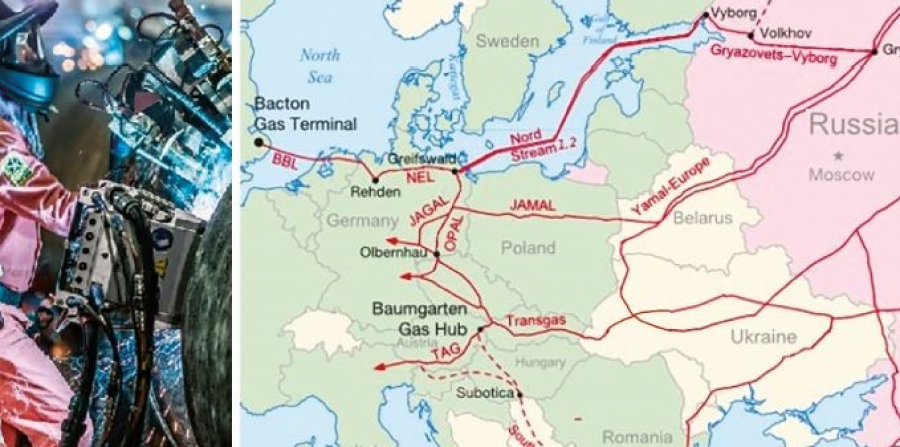 Russian gas trunklines to Europe