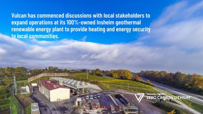 Vulcan's lithium project in Insheim