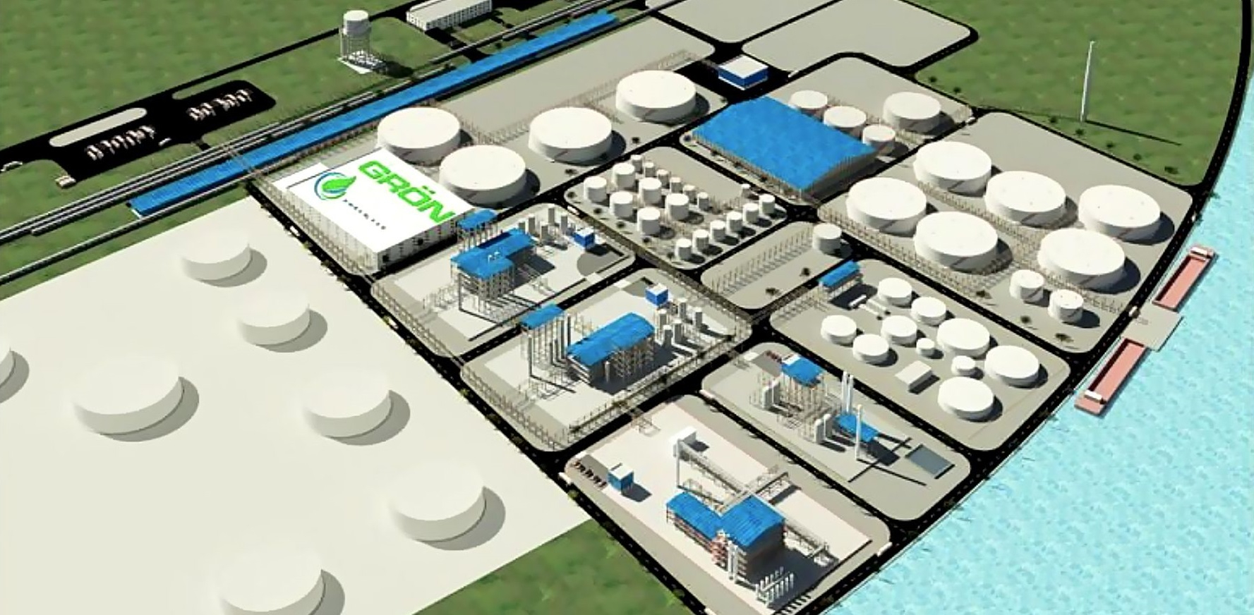 Render of Fidelis' Grön Fuels facility