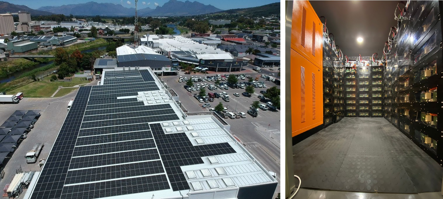 Rooftop solar and li-ion batteries form part of the microgrid