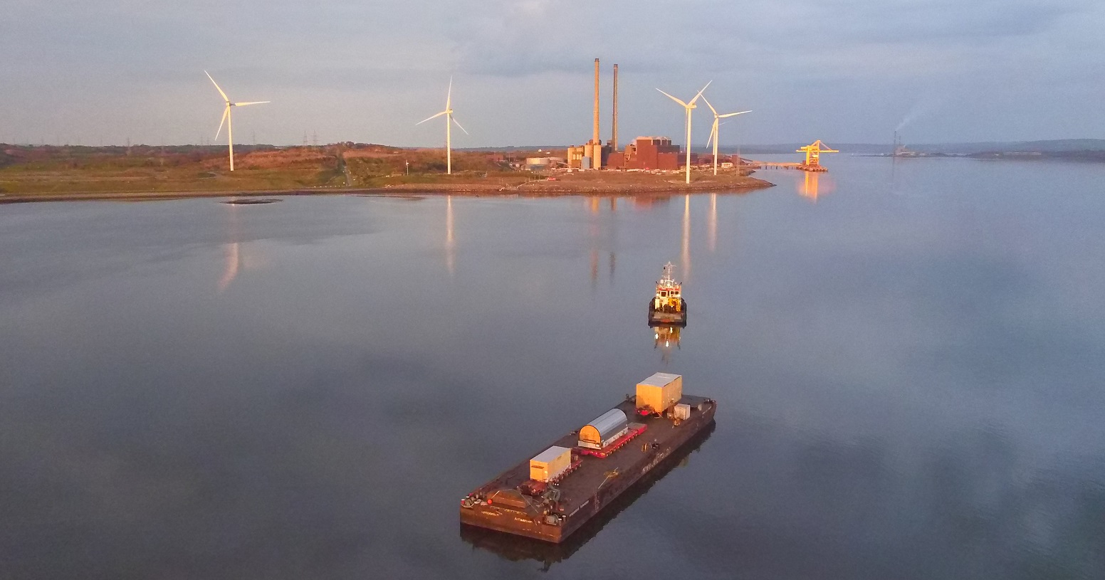 Flywheel transported by barge to the Moneypoint site