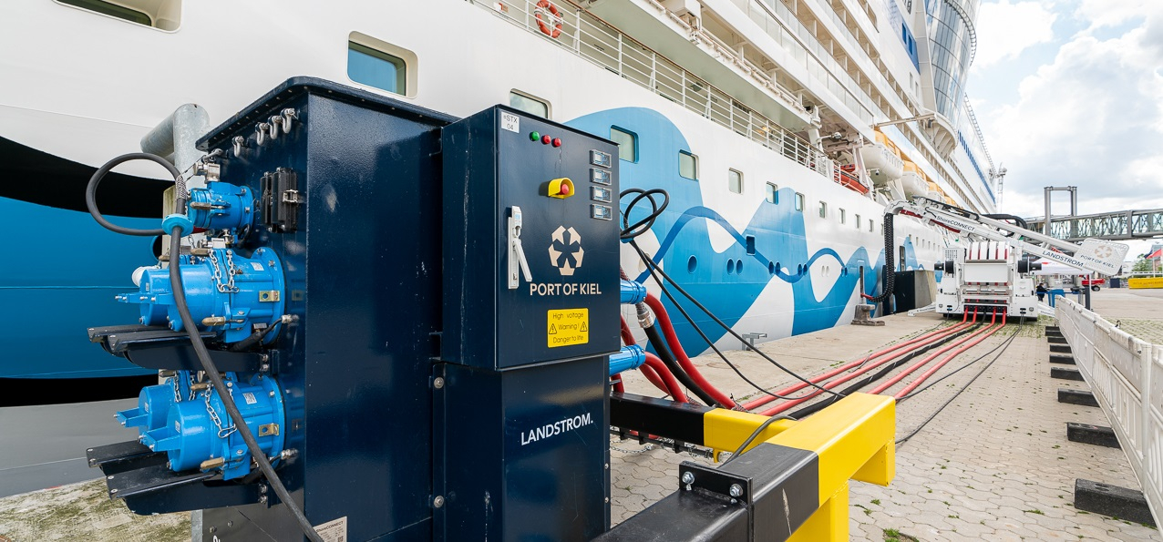 Shore power at Ostseekai in Kiel
