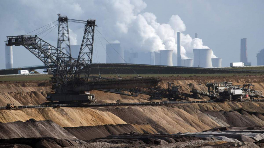 RWE's lignite power plant Neurath and Garweiler open-cast mine