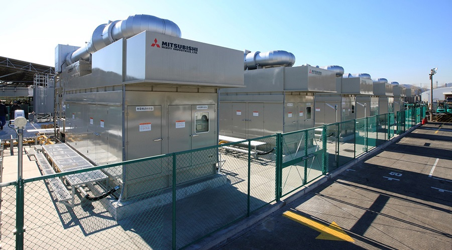 Gas engine generator sets in MHIET’s Sagamihara Plant