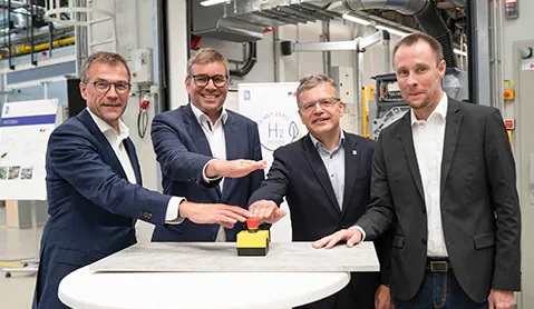 Launch event for the 1st in-house test bench for mtu hydrogen engines