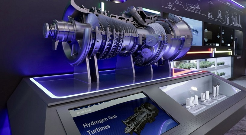 Model of Doosan's 380MW hydrogen gas turbine