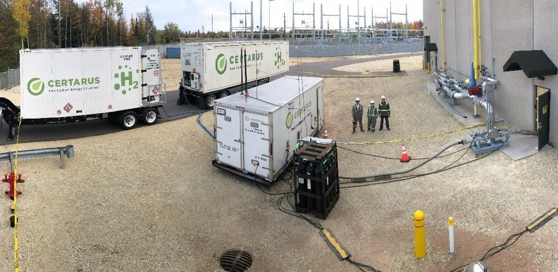 Certarus mobile platform supplies H2 to the Mihm power station