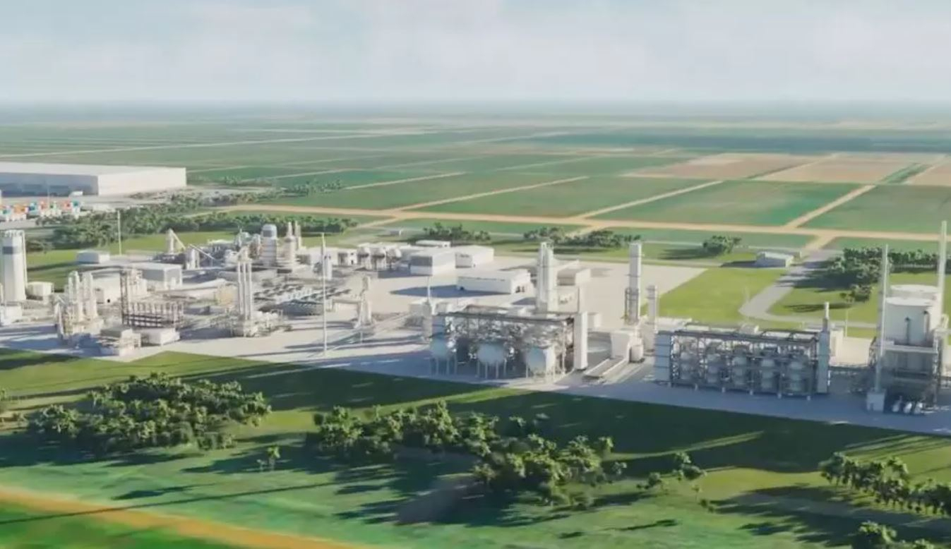 Render of the NGL plant in Guyana
