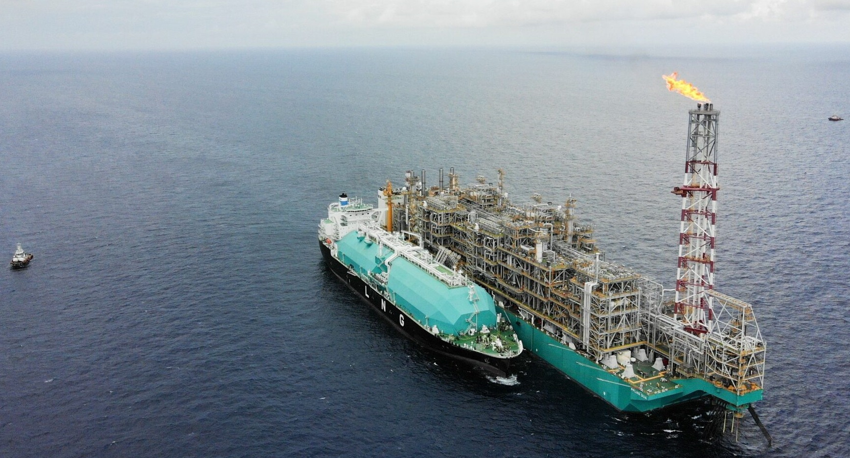 Tanker berthing at PFLNG Satu