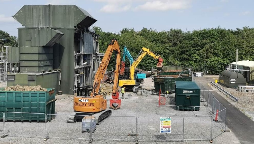 Demolition works at the Knapton site