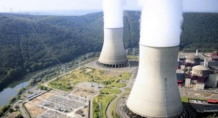 EDF's Chooz nuclear power plant (3.12 GW) in northeast France