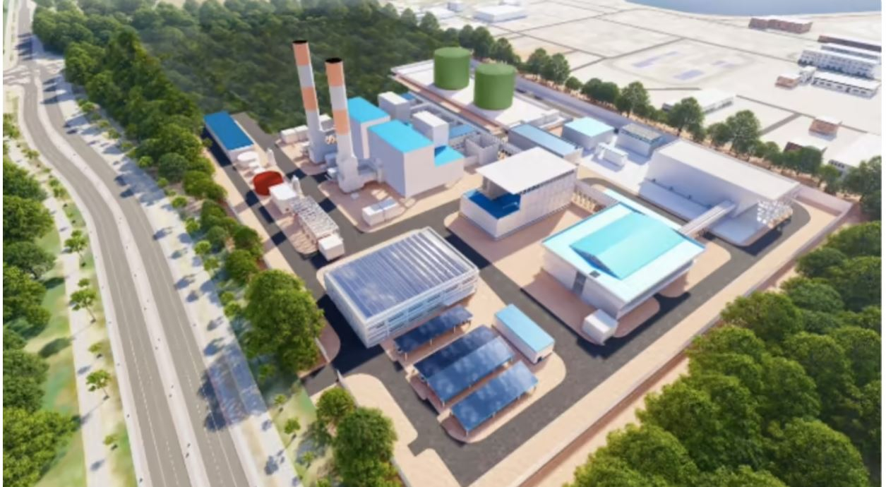 Render of Meranti’s OCGTs on Jurong Island
