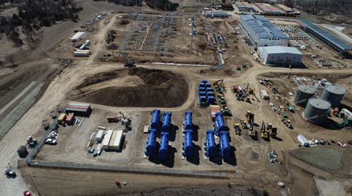 Construction works for Standing Bear Lake Station