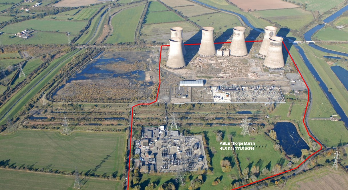 Thorpe battery will be developed at the site of a former power station