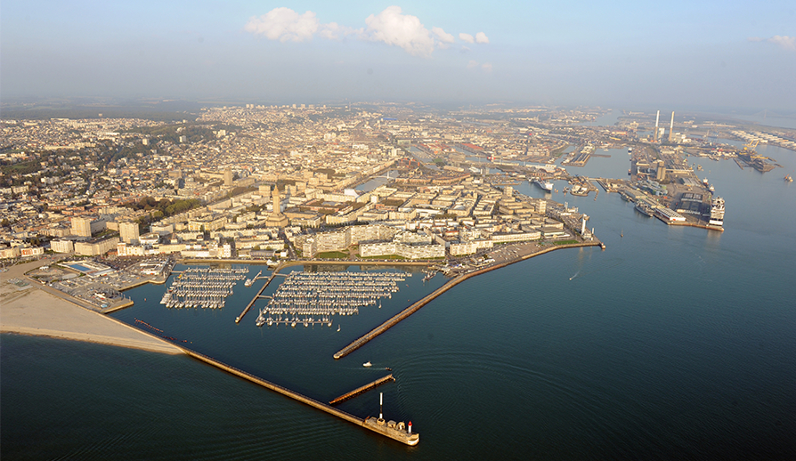 View of Le Havre port