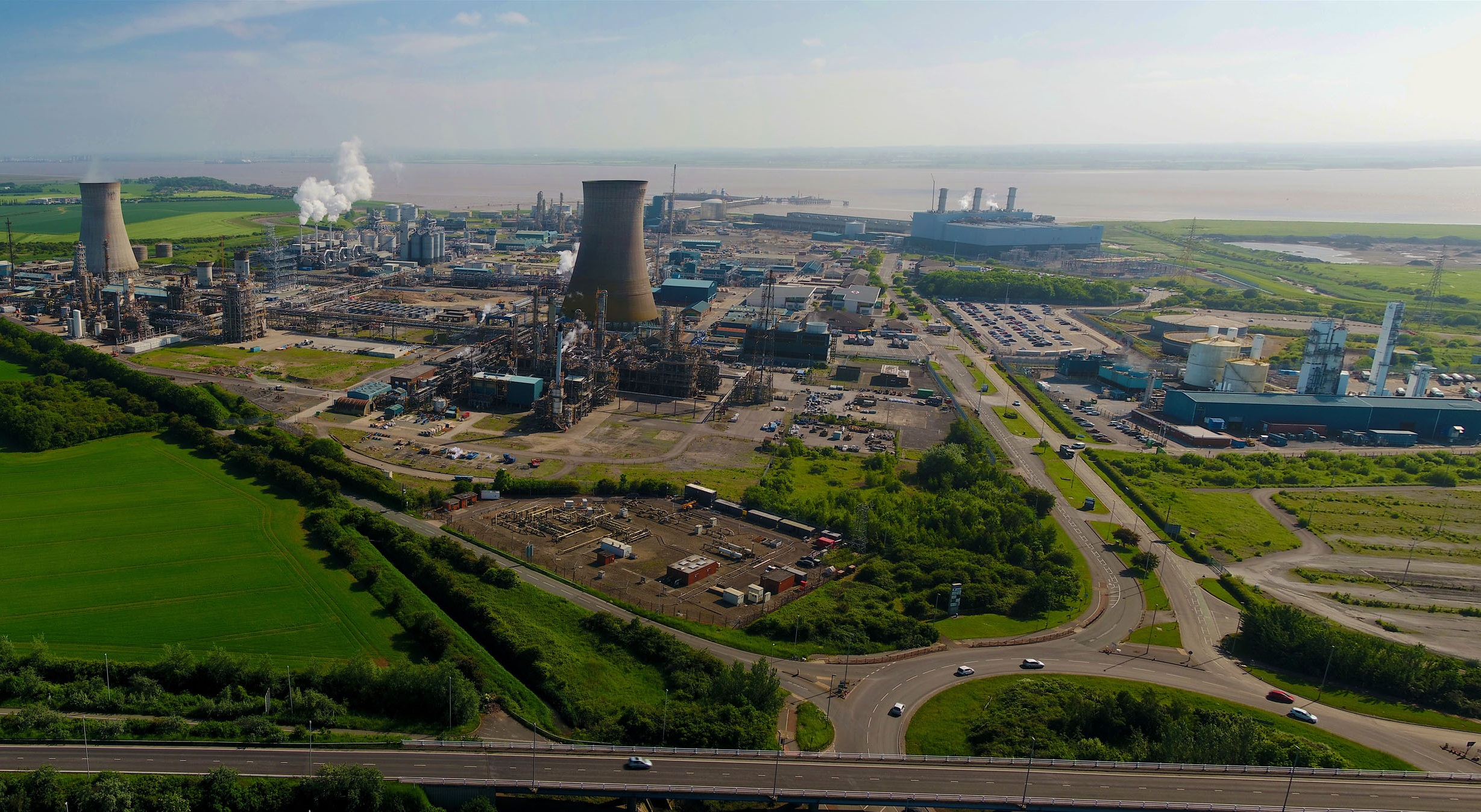 Saltend Chemicals Park, bordering the North Sea