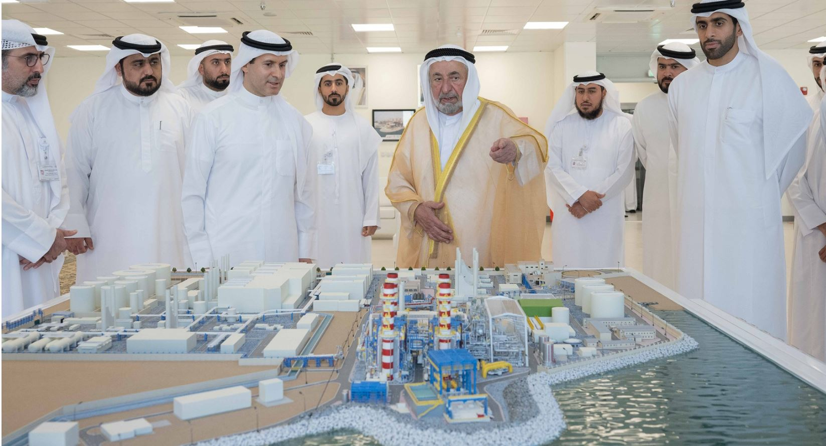 Sheikh Al-Qasimi at the Al-Layyah expansion