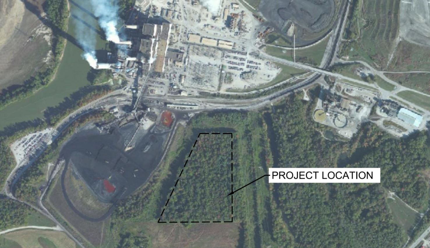 Location of battery at AES' Petersburg Generating Station