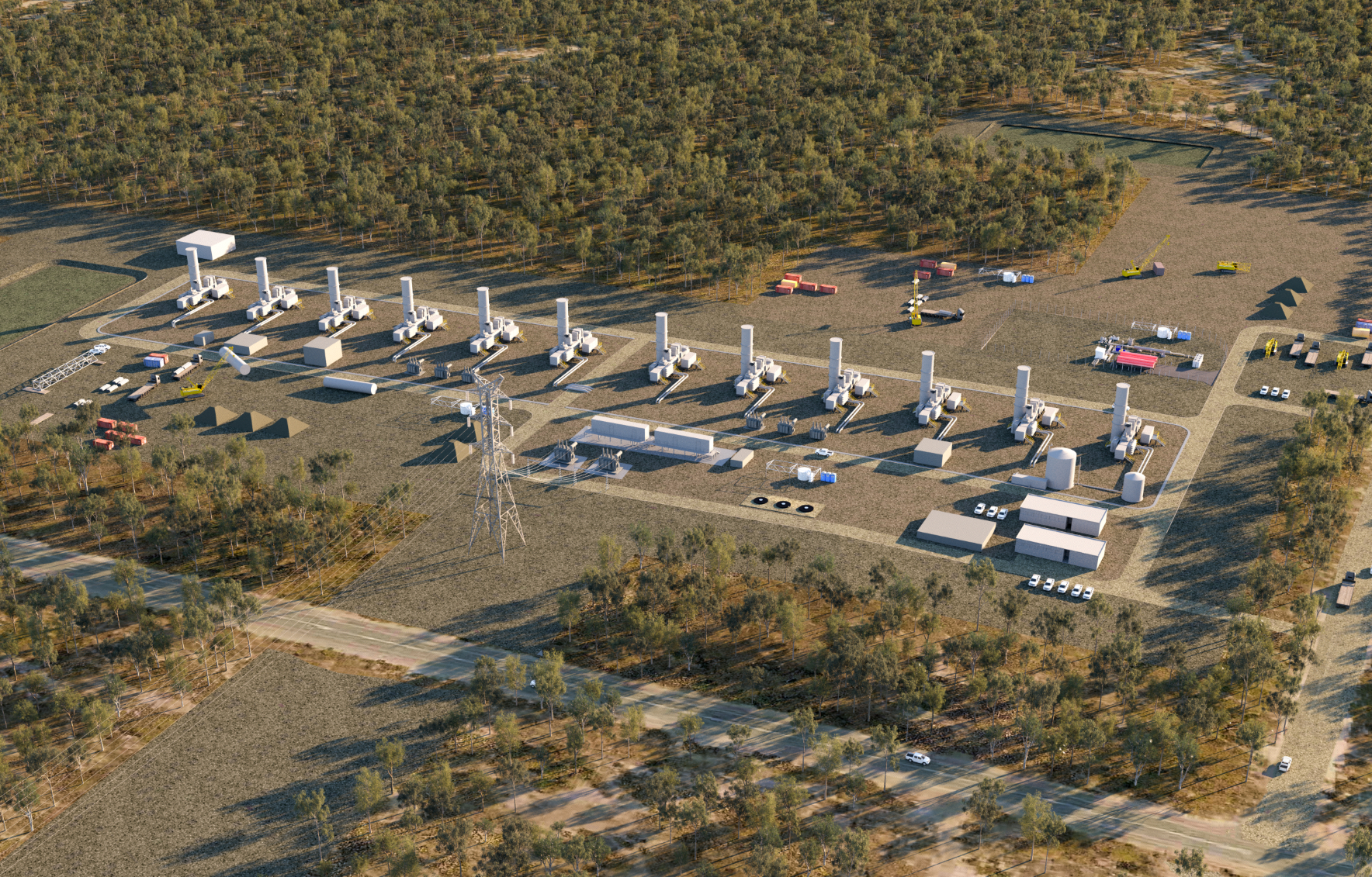 Render of Brigalow power station