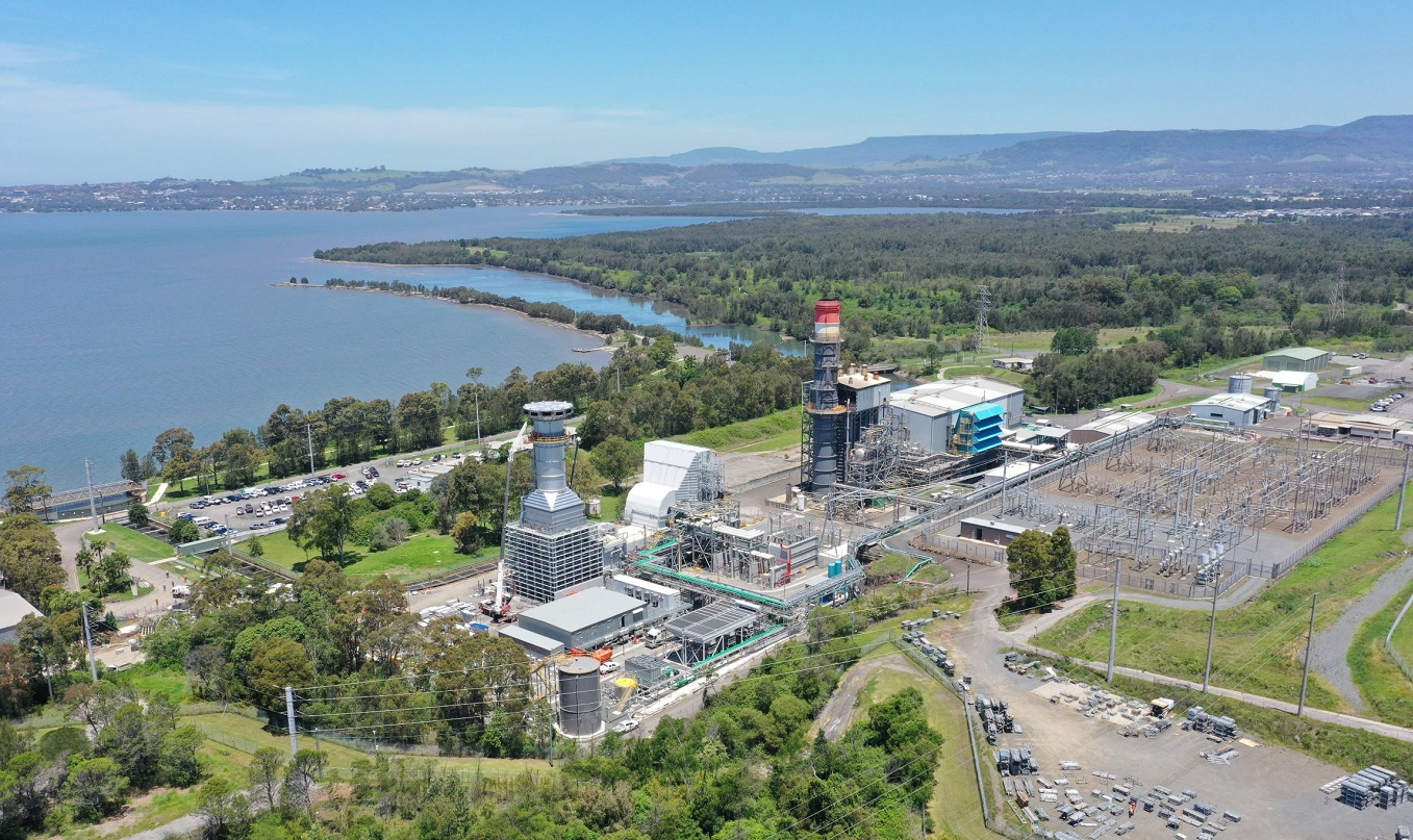 Tallawarra B on the western shore of Lake Illawarra
