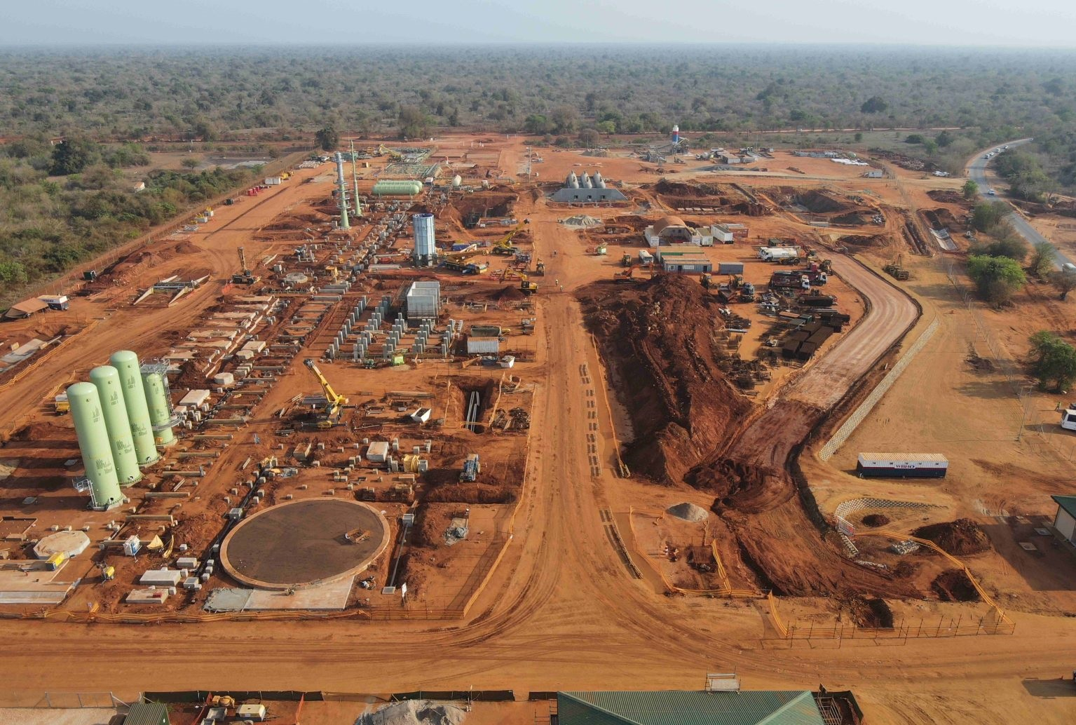 Works progress at Temane site